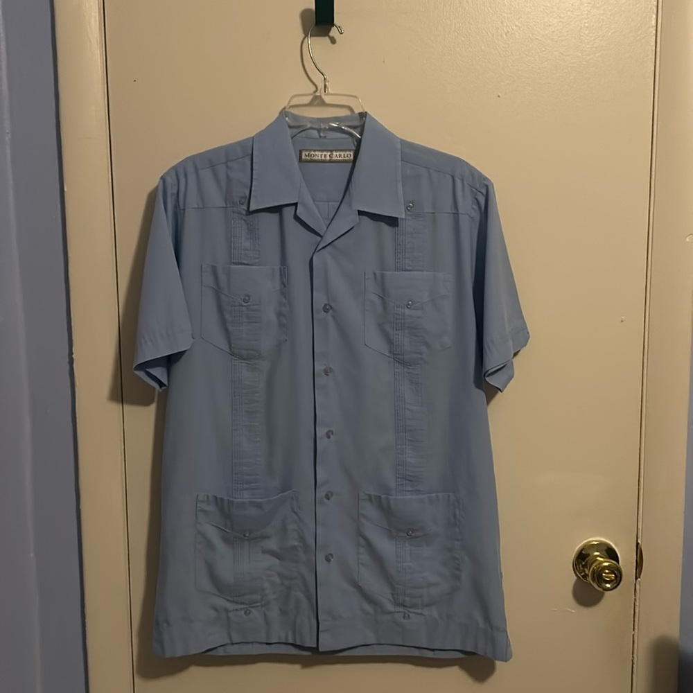 Monte Carlo S Guyabera Style Shirt